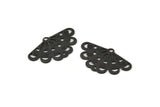 Black Peacock Charm, 20 Oxidized Black Brass Peacock Charms With 1 Hole (22mm) A0204 S1039