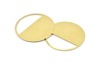 Brass Round Blank, 2 Raw Brass Round Stamping Blanks (43x0.90mm) M654
