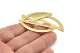Semi Circle Blank, 6 Raw Brass Semi Circle Blanks, Stamping Blanks (51x15x0.70mm) M940