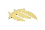 Semi Circle Blank, 6 Raw Brass Semi Circle Blanks, Stamping Blanks (37x8x0.70mm) M881