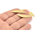 Semi Circle Blank, 6 Raw Brass Semi Circle Blanks, Stamping Blanks (37x8x0.70mm) M881