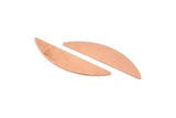 Semi Circle Blank, 6 Raw Copper Semi Circle Blanks, Stamping Blanks (37x8x0.70mm) M910