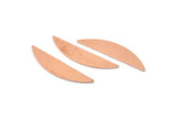 Semi Circle Blank, 6 Raw Copper Semi Circle Blanks, Stamping Blanks (37x8x0.70mm) M910
