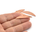 Semi Circle Blank, 6 Raw Copper Half Moon Charms With 1 Hole, Stamping Blanks (37x8x0.70mm) M911