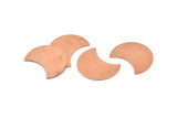 Copper Moon Blank, 10 Raw Copper Moon Stamping Blanks, Findings (25x15x0.70mm) M706