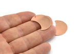 Copper Moon Charm, 10 Raw Copper Moon Charm With 1 Hole, Blanks, Findings (25x15x0.70mm) M709