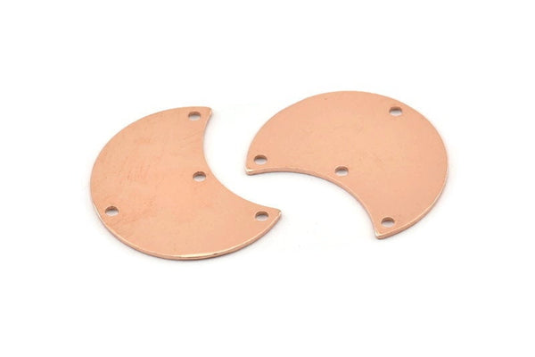 Bakır Ay Tılsımı, 4 Delikli 10 Ham Bakır Ay Tılsımı, Boşluklar, Bulgular (25x15x0,70 mm) M715