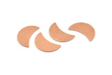 Copper Moon Blank, 10 Raw Copper Moon Stamping Blanks, Findings (18x8.5x0.70mm) M719