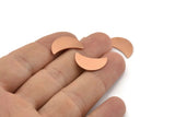 Copper Moon Blank, 10 Raw Copper Moon Stamping Blanks, Findings (18x8.5x0.70mm) M719