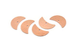 Copper Moon Charm, 10 Raw Copper Moon Charm With 1 Hole, Blanks, Findings (18x8.5x0.70mm) M722