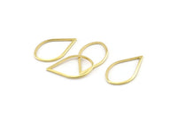 Brass Drop Connector, 50 Raw Brass Drop Connectors (23x14x1mm) A1699