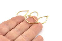 Brass Drop Connector, 50 Raw Brass Drop Connectors (23x14x1mm) A1699