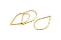 Brass Drop Connector, 25 Raw Brass Drop Connectors (29x18x1mm) A1705