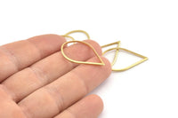 Brass Drop Connector, 25 Raw Brass Drop Connectors (29x18x1mm) A1705
