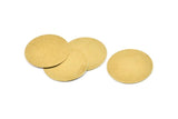 Brass Circle Blank, 12 Raw Brass Round Stamping Blanks (25mm) A1703