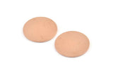 Copper Round Tag, 8 Raw Copper Round Stamping Blanks (21x0.90mm) M962