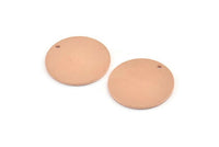 Bakır Yuvarlak Charm, 1 Delikli 8 Ham Bakır Yuvarlak Charm, Damgalama Boşlukları (21x0,90 mm) M963