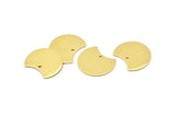 Brass Moon Charm, 12 Raw Brass Crescent Moon Charms With 1 Hole, Blanks (20x15x0.70mm) M804