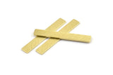 Brass Rectangle Blank, 12 Textured Raw Brass Rectangle Stamping Blanks (41x6x0.90mm) M998