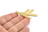 Brass Rectangle Blank, 12 Textured Raw Brass Rectangle Stamping Blanks (41x6x0.90mm) M998