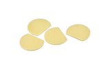 Semi Circle Blank, 12 Raw Brass Half Moon Blanks (18x14x0.90mm) M981