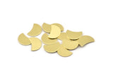 Brass Moon Blank, 12 Raw Brass Crescent Moon Stamping Blanks (13x8x0.70mm) M795