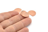 Semi Circle Blank, 10 Raw Copper Half Moon Blanks (18x14x0.90mm) M973