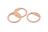 Bakır Yuvarlak Charm, 1 Delikli 10 Ham Bakır Yuvarlak Charm, Damgalama Boşlukları (21x0,90 mm) M992
