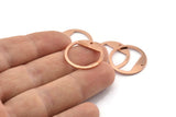 Bakır Yuvarlak Charm, 1 Delikli 10 Ham Bakır Yuvarlak Charm, Damgalama Boşlukları (21x0,90 mm) M992
