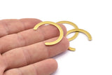 Brass Geometric Blank, 24 Raw Brass Geometric Stamping Blanks (28x3x0.80mm) A1664