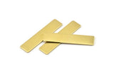 Brass Rectangle Bar, 24 Raw Brass Rectangle Stamping Blanks (35x8x0.80mm) A0918 A0978