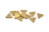 Brass Triangle Blank, 12 Raw Brass Industrial Triangle Blanks (10x1.5mm) Y071