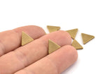 Brass Triangle Blank, 12 Raw Brass Industrial Triangle Blanks (10x1.5mm) Y071