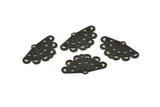 Black Peacock Charm, 20 Oxidized Black Brass Peacock Charms With 1 Hole (22mm) A0204 S1039