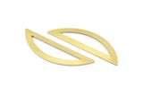 Semi Circle Blank, 6 Raw Brass Semi Circle Blanks, Stamping Blanks (51x15x0.70mm) M940