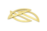 Semi Circle Blank, 6 Raw Brass Semi Circle Blanks, Stamping Blanks (51x15x0.70mm) M940