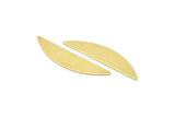 Semi Circle Blank, 6 Raw Brass Semi Circle Blanks, Stamping Blanks (37x8x0.70mm) M881