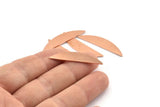 Semi Circle Blank, 6 Raw Copper Semi Circle Blanks, Stamping Blanks (37x8x0.70mm) M910