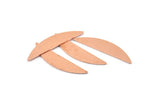 Semi Circle Blank, 6 Raw Copper Semi Circle Blanks, Stamping Blanks (37x8x0.70mm) M910