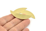 Semi Circle Blank, 6 Raw Brass Semi Circle Blanks, Stamping Blanks (51x15x0.70mm) M830