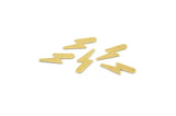 Brass Blank, 100 Raw Brass Lightning Bolt Blanks, Stamping Blanks (14x5x0.50mm) A0891