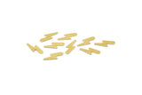 Brass Blank, 100 Raw Brass Lightning Bolt Blanks, Stamping Blanks (14x5x0.50mm) A0891