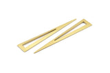 Brass Triangle Blank, 12 Raw Brass Triangle Blanks (66x12x0.80mm) D0217