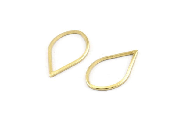 Brass Drop Connector, 50 Raw Brass Drop Connectors (23x14x1mm) A1699