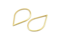 Brass Drop Connector, 25 Raw Brass Drop Connectors (29x18x1mm) A1705