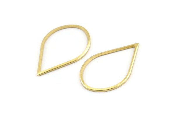 Brass Drop Connector, 25 Raw Brass Drop Connectors (29x18x1mm) A1705