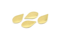 Brass Drop Blank, 12 Raw Brass Drop Stamping Blanks (20x12x1mm) A1702