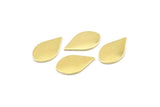 Brass Drop Blank, 12 Raw Brass Drop Stamping Blanks (20x12x1mm) A1702