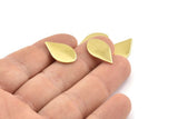 Brass Drop Blank, 12 Raw Brass Drop Stamping Blanks (20x12x1mm) A1702