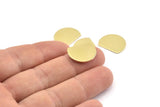Semi Circle Blank, 12 Raw Brass Half Moon Blanks (18x14x0.90mm) M981